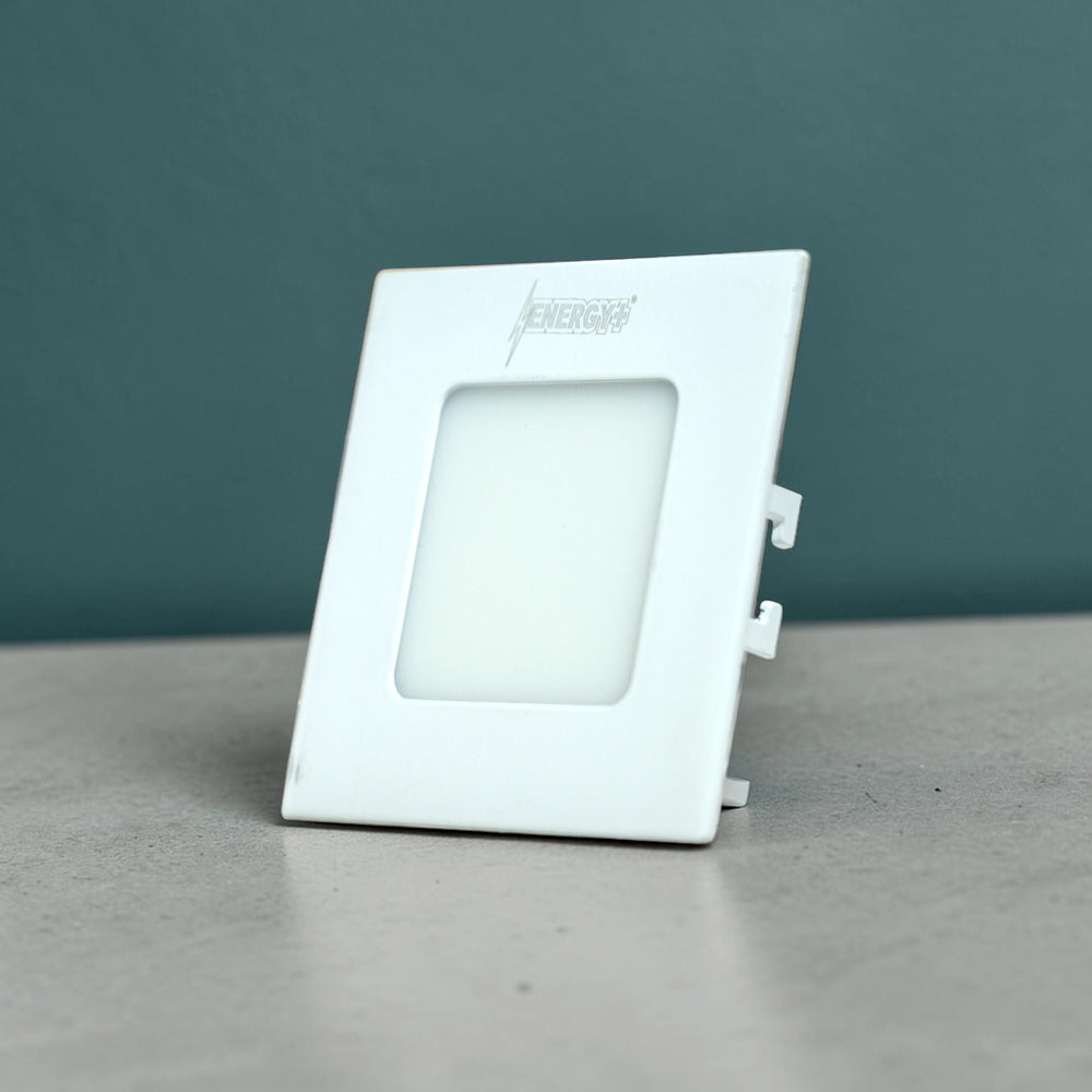 Energy Plus 686 3W square LED concealed panel light in white with slim frame and frosted diffuser, model C686.