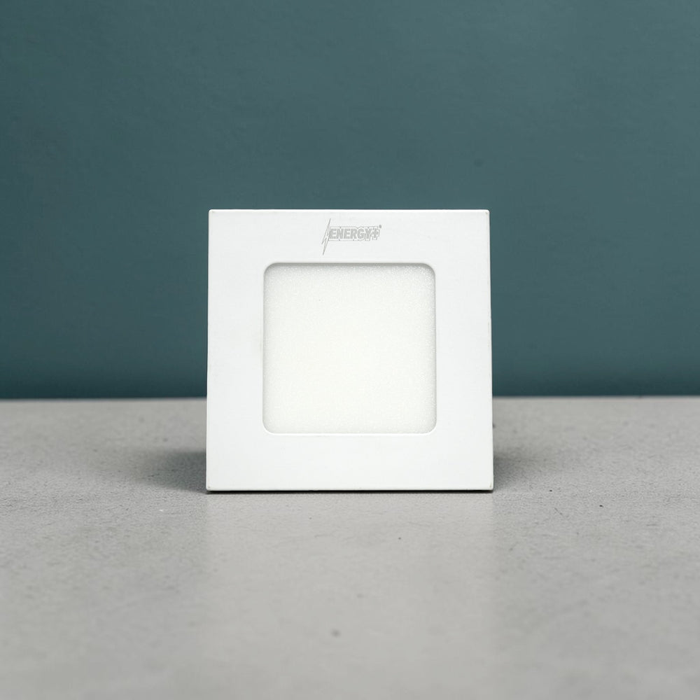 Energy Plus 777 6W square LED concealed panel light in white with slim frame and frosted diffuser, model C777.