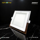 Energy Plus Cozy square LED concealed panel light in white with layered trim and frosted diffuser, model EP-780-SQ-WH.
