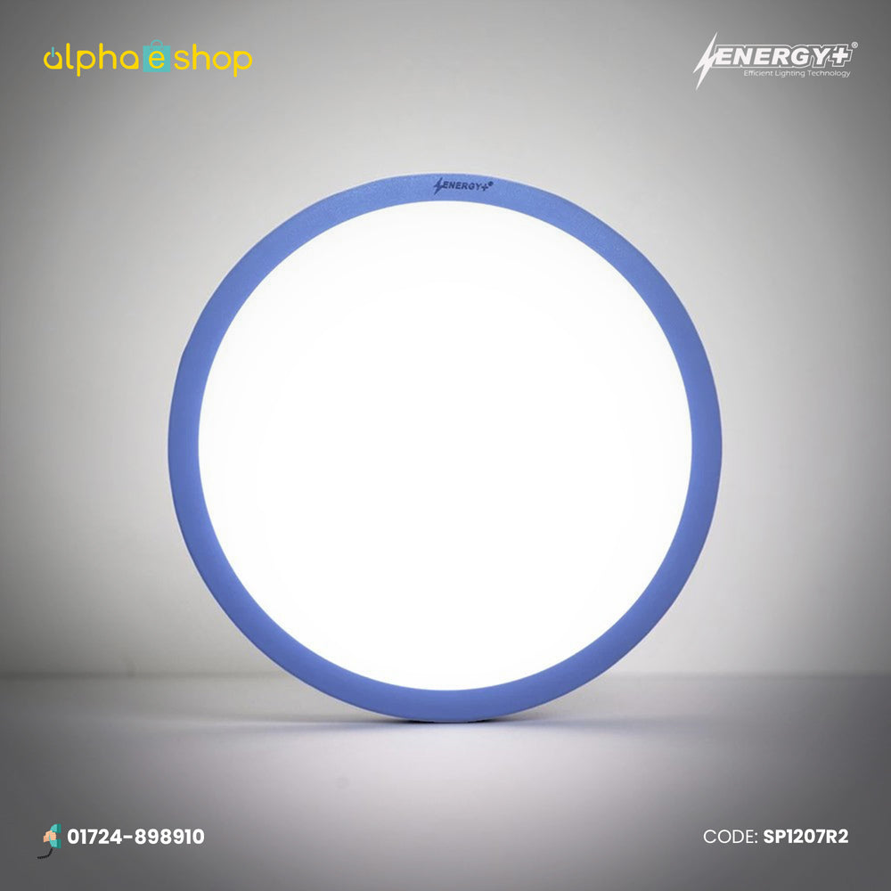 Energy Plus Salvi 2023 12W round LED concealed panel light in white with slim circular frame and frosted diffuser, model SP1207.