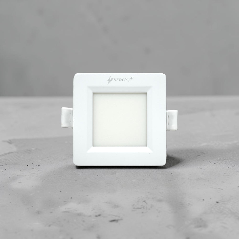 Energy Plus Zion Panel 2016 3W square panel light in white with recessed frosted diffuser, model Z925.