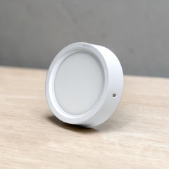 Energy Plus Zion Panel 2022 7W round panel light in white with circular frame and frosted diffuser, model Z1034.