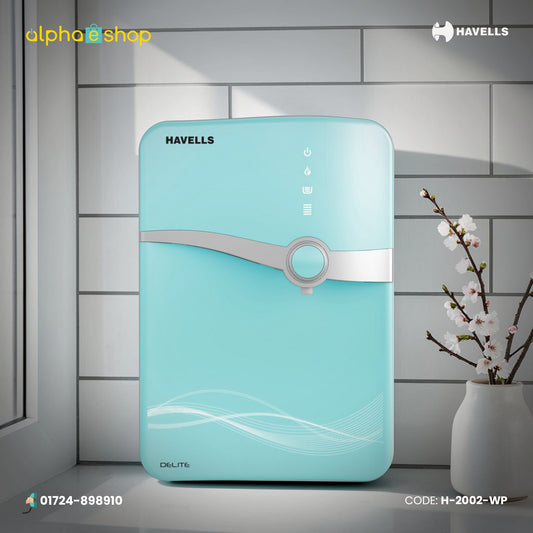 Havells Delite DX 100% RO+UV, pH balanced SS Tank Water Purifier ( Burgundy & white ) H-2002-WP