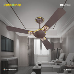 Havells ENTICER ART - ES Flora  Nature Series 48 Inch Ceiling Fan (Espresso Brown) H-289