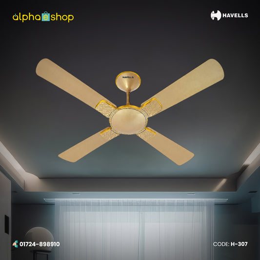 Havells Enticer Hues 56'' 4 Blade Celling Fan (Gold) H-307