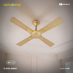 Havells Enticer Hues 48'' 4 Blade Celling Fan (Gold) H-320
