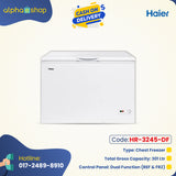 Haier HCF-340 - Chest Deep Freezer 301L (White) HR-3245-DF
