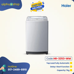 Haier 7 Kg Top Load Washing  Machine (Grey) HR-3253-WM