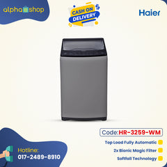 Haier 8 KG Top Load Automatic Washing Machine (Grey) HR-3259-WM