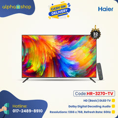 Haier LE32K6000 - 32" HD (Basic) LED TV (Black) HR-3270-TV