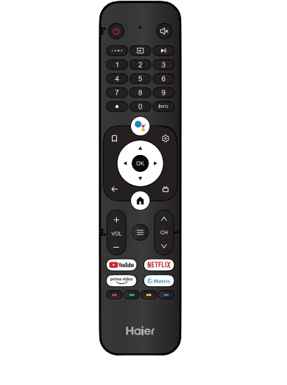 Haier H65K66UG - 65" Bezel Less 4K Google Android 11 Smart TV (Black) HR-3263-TV