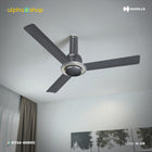 Havells Cera 48-inch BLDC ceiling fan in slate finish featuring an integrated decorative underlight ring, model H-318.