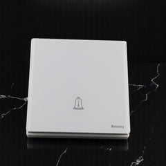 Belamy White Push Bell | BE-155-SW