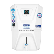 White KENT Crystal Star Smart RO water purifier with digital display and Mineral RO technology in image_b06d9f.png.