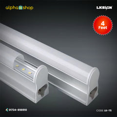 LK Sign T5 4 feet LED panel light with slim white housing, integrated LEDs and connector ends, model LK-T5.