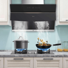 Midea Cooker Hood 29" Steam Wash CXW-240-B68 (Black) M-1190-KH