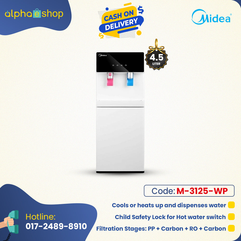 Alphaeshop banner M-3125-WP (1).jpg for Midea JL1534S(RO) 4.5L water purifier dispenser with RO filtration.