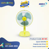 Mira 16″ Desk Fan M-161N (Yellow) M-141