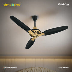 Pakhtun Pasha 52-inch BLDC Inverter Ceiling Fan (Black) | PK-105