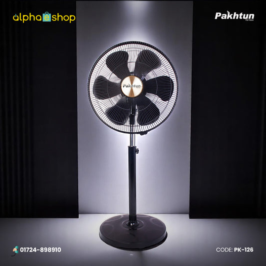 Pakhtun Tezra 18 Inch High Speed Stand Fan (Black) | PK-126