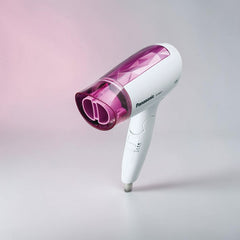 Panasonic EH-ND21 1200W white-pink hair dryer with compact body and multiple airflow settings, model PA-EH-ND21.