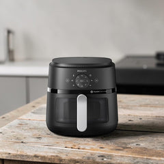 Philips 6.2L Digital XL Air Fryer with Rapid Air Technology in matte black. Available at Alphaeshop.