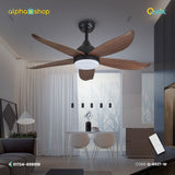 Qulik 56" Modern Decorative Silent ABS Blade under light Remote Ceiling Fan (Wooden Grain) Q-6527-W