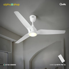 Qulik Nexa 56" Silent Series Energy Saving BLDC Remote Control Underlight Ceiling Fan (Pearl White) | Q-6579-PW-UL