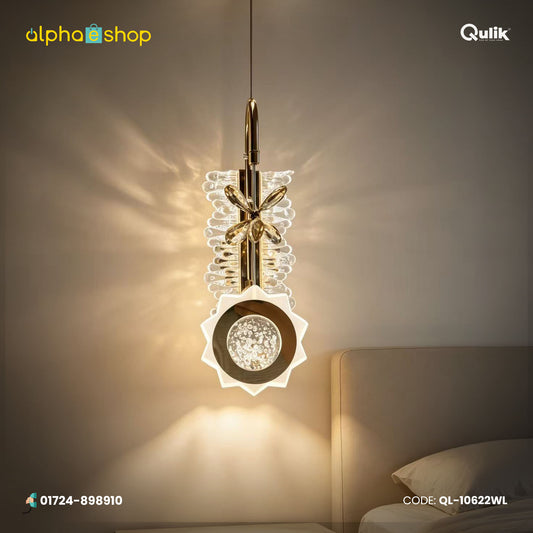 Qulik Gold Crystal Sunburst Wall Light (QL-10622WL)