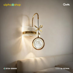 Qulik Gold Crystal Globe Wall Light (QL-10716WL)