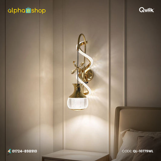 Qulik Gold Crescent Leaf Wall Light (QL-10779WL)