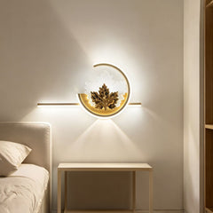 Qulik Gold Crescent Leaf Wall Light (QL-10885WL)