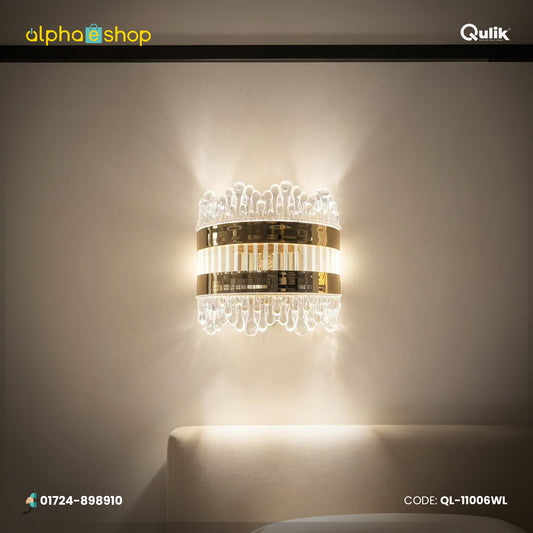 Qulik Gold Crystal Teardrop Wall Light (QL-11006WL)