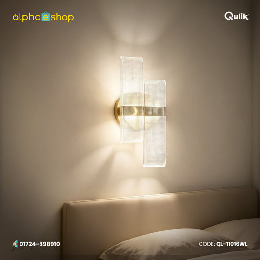 Qulik Gold Crystal Ribbon Wall Light (QL-11016WL)