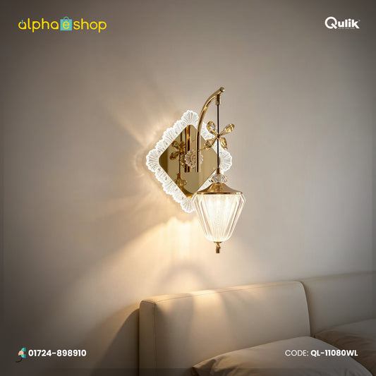 Qulik Gold Crystal Lantern Wall Light (QL-11080WL)