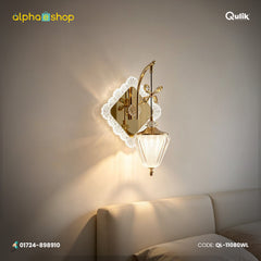 Qulik Gold Crystal Lantern Wall Light (QL-11080WL)