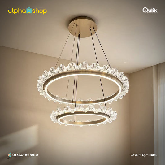 Qulik Crystal Petal Ring Hanging Light (QL-116HL)