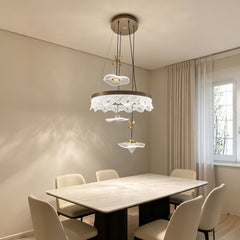 Qulik Gold Crystal Leaf Cascade Hanging Light (QL-2031HL)