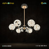 Qulik Modern Crystal Chandelier 6 Circle-shaped Hanging LED Ceiling Light (QL-3319-700-6)