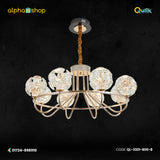Qulik Modern Crystal Chandelier 8 Circle-shaped Hanging LED Ceiling Light (QL-3321-800-8)
