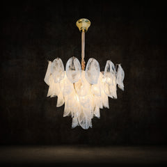 Qulik Modern Luxury Leaf Chandelier 5 Layer With Adjustable Hanging Length (QL-55157-500)