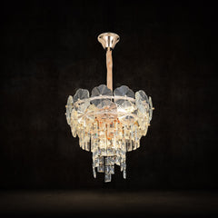 Qulik Modern Crystal Chandelier Decoration Pendant Hanging 3 layer 3 color LED Ceiling Light (QL-55172-500)