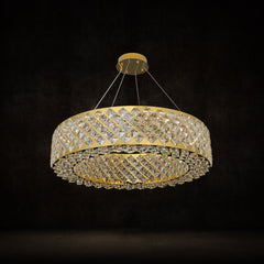 Qulik Modern Luxury Decorative Crystal Ring Pendant Chandelier For Living Room(QL-55186-500)