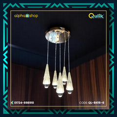 Qulik Modern Crystal Rain 3 Color Hanging Lights (QL-B416-6)