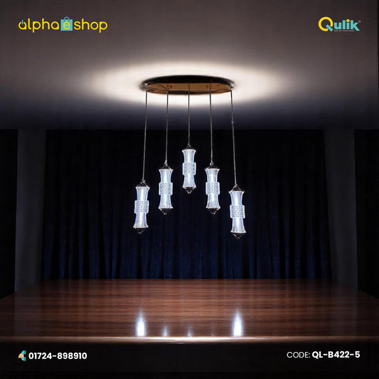 Qulik Modern Lustre Drop-5 3 Color Hanging Lights (QL-B422-5)