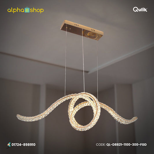 Qulik Luxury Chandelier Light (French Gold)- (QL-D8821-1100-300-FGD)