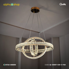Qulik Crystal Chandelier LED Light (French Gold)- (QL-D8897-630-3-FGD)