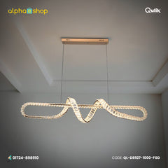 Qulik Modern Crystal Luxury Chandelier LED Light (French Gold)- (QL-D8927-1000-FGD)