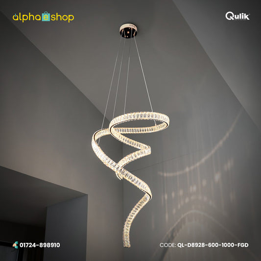 Qulik Modern Luxury Chandelier LED Light (French Gold)- (QL-D8928-600-1000-FGD)