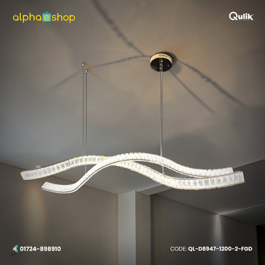 Qulik Crystal Luxury Chandelier LED Light (French Gold)- (QL-D8947-1200-2-FGD)